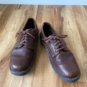 Born | Shoes | Born Men Pebbled Leather Brown Lace Up Casual  display picture 1